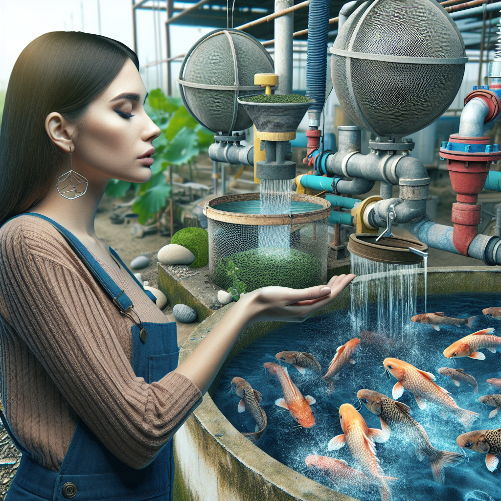 "Photorealistic image of a person facing challenges in catfish farming, capturing the intricate details of the fish pond environment. The scene shows various aspects like water filtration equipment, feeding tools, and fish in the pond. The image is shot with a Sony A7S camera profile, ensuring high clarity and detail, with a crisp, clear appearance and vibrant colors."